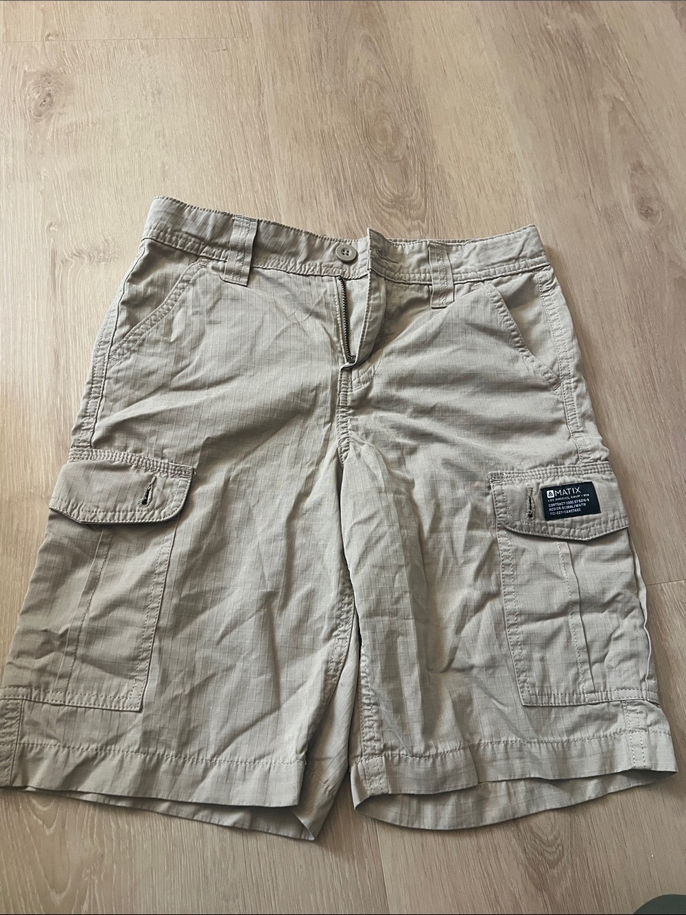 Matix Khaki Cargo Shorts with Patch Pocket